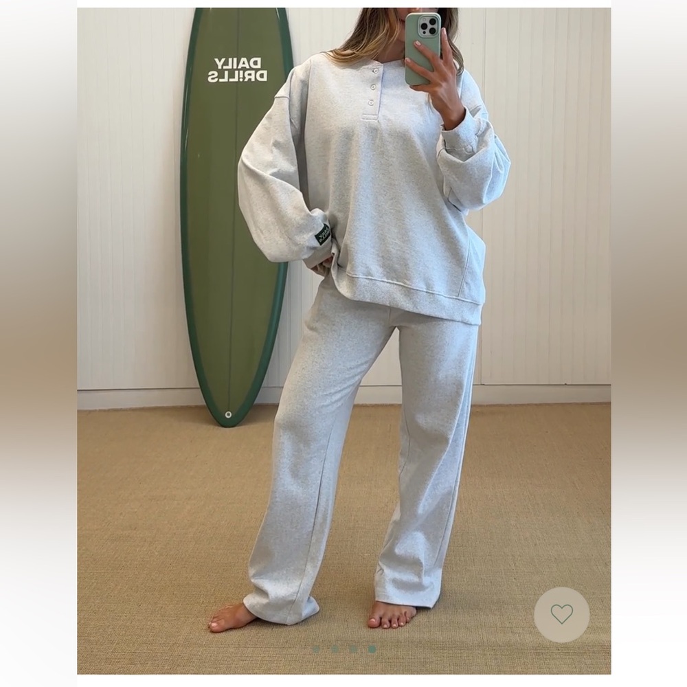Daily Drills Set- Henley Heather Grey XS/S NWT